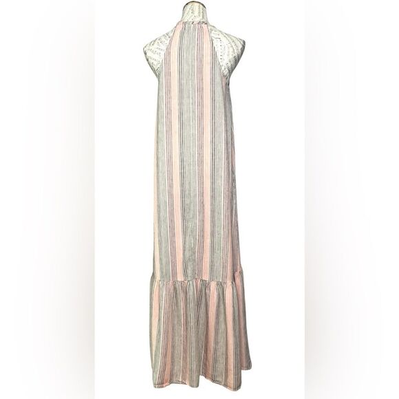 Nine West Peasant Sun Dress Maxi Stripes S - Picture 3 of 8